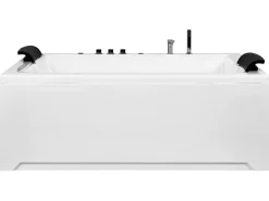 Hjørne-boblebad med LED SALAMANCA 183 x 142 cm Hvid