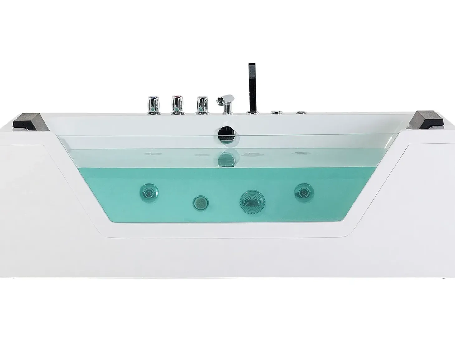 Hjørne-boblebad med LED SAMANA 174 x 79 cm Hvid