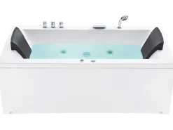 Hjørne-boblebad med LED VARADERO Venstrevendt 183 x 90 cm Hvid