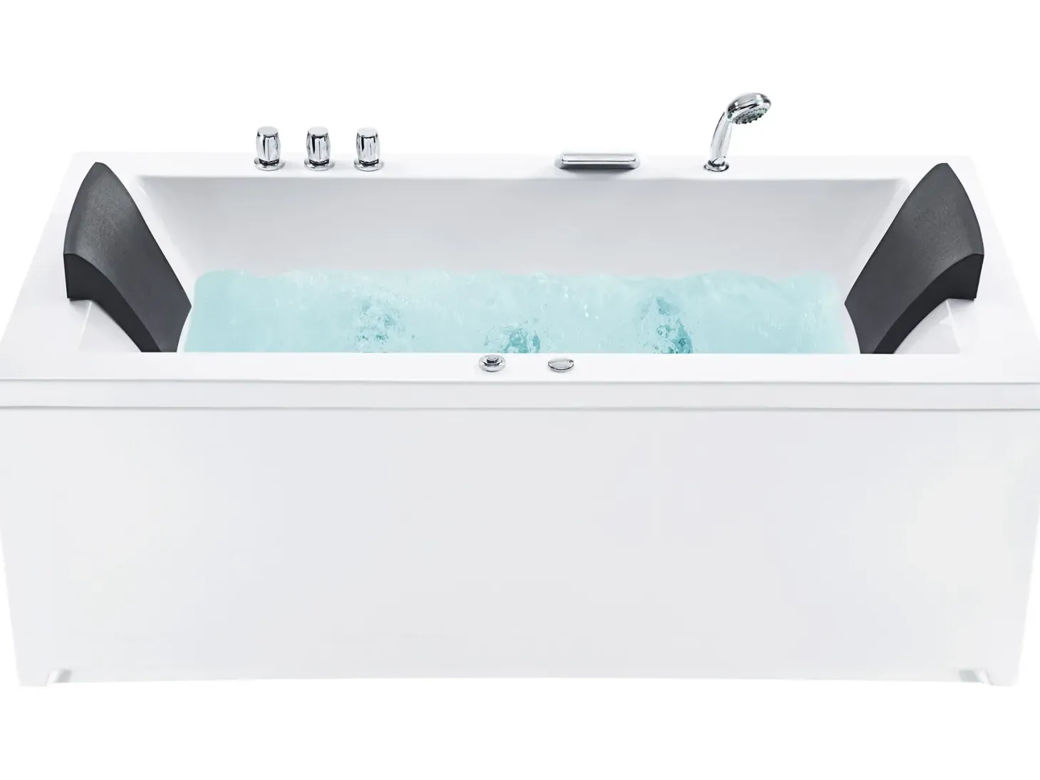 Hjørne-boblebad med LED VARADERO Venstrevendt 183 x 90 cm Hvid