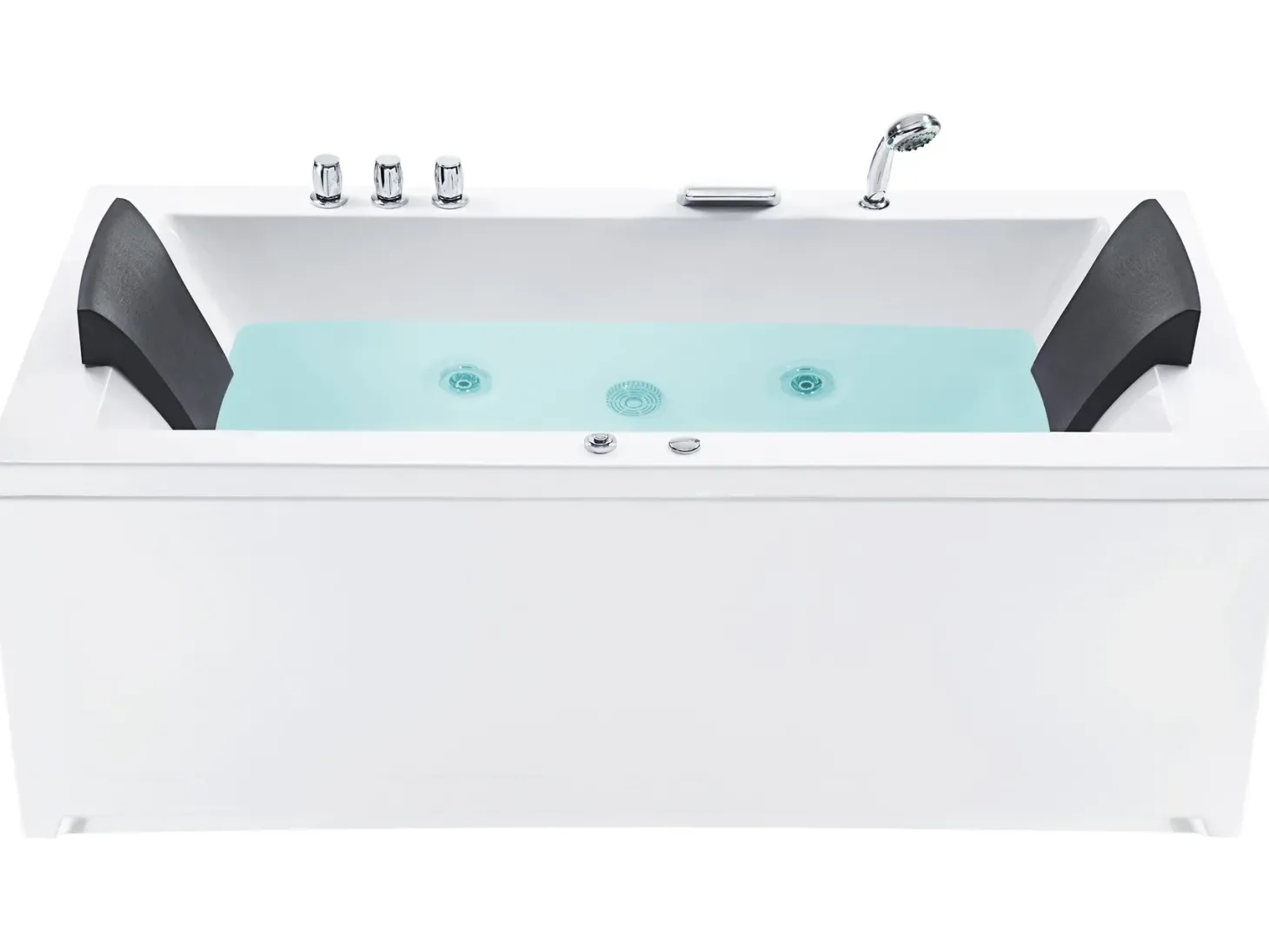 Hjørne-boblebad med LED VARADERO Højrevendt 183 x 90 cm Hvid