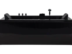 Hjørne-boblebad med LED VARADERO Venstrevendt 183 x 90 cm Sort