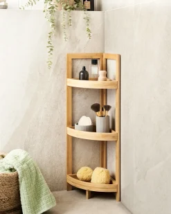 Hjørnereol ILLAMPU Bambus Lysebrun