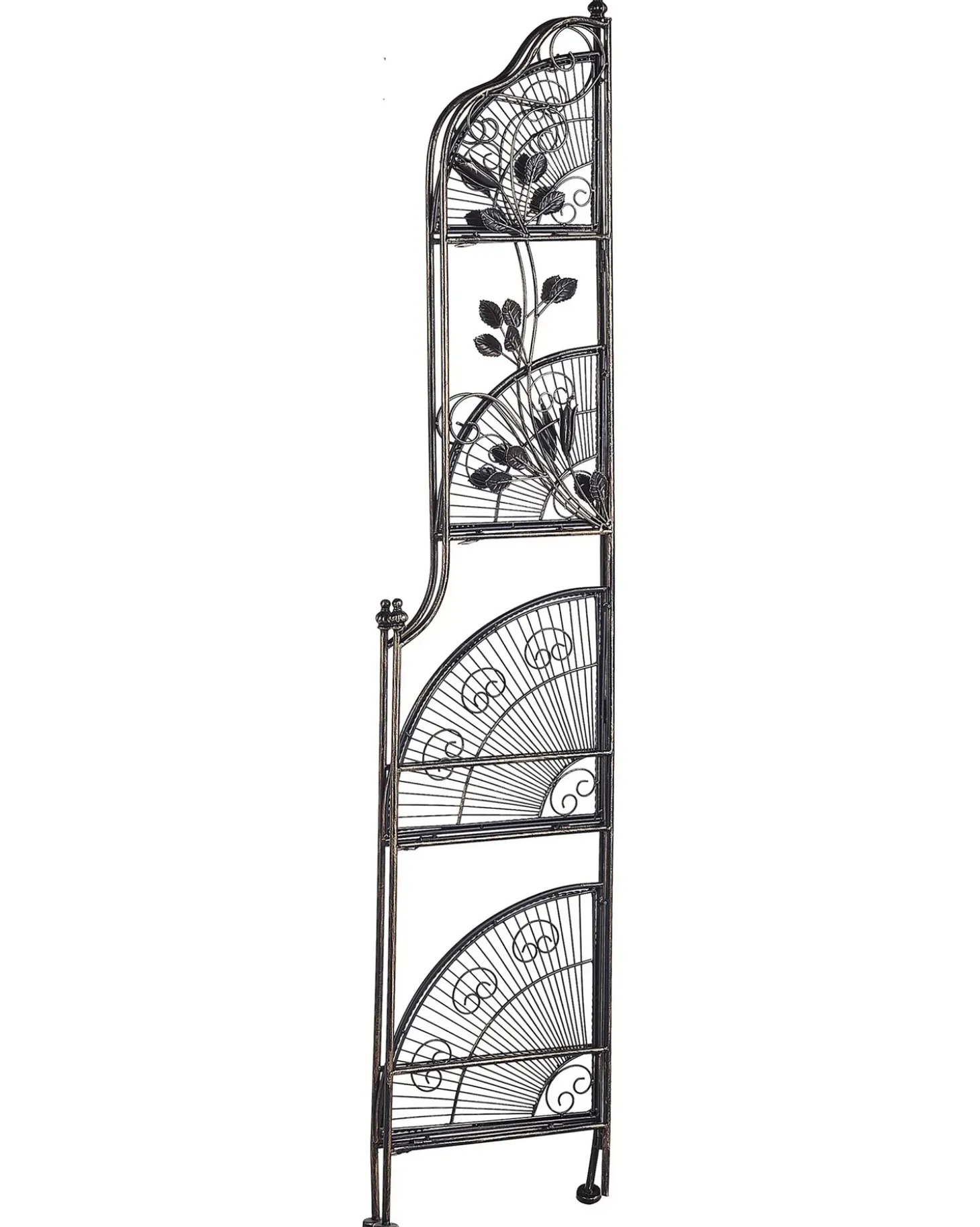 Hjørnereol SIDERNO Metal 158 cm 35 cm Sort