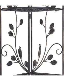 Hjørnereol SIDERNO Metal 158 cm 35 cm Sort