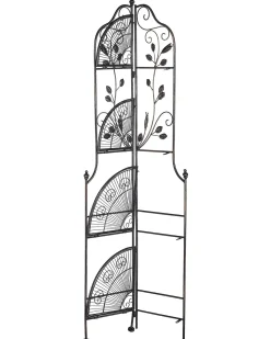 Hjørnereol SIDERNO Metal 158 cm 35 cm Sort
