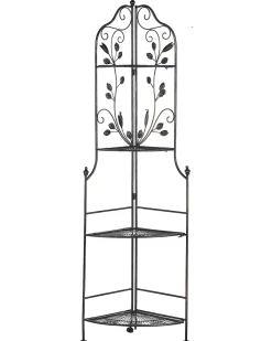Hjørnereol SIDERNO Metal 158 cm 35 cm Sort