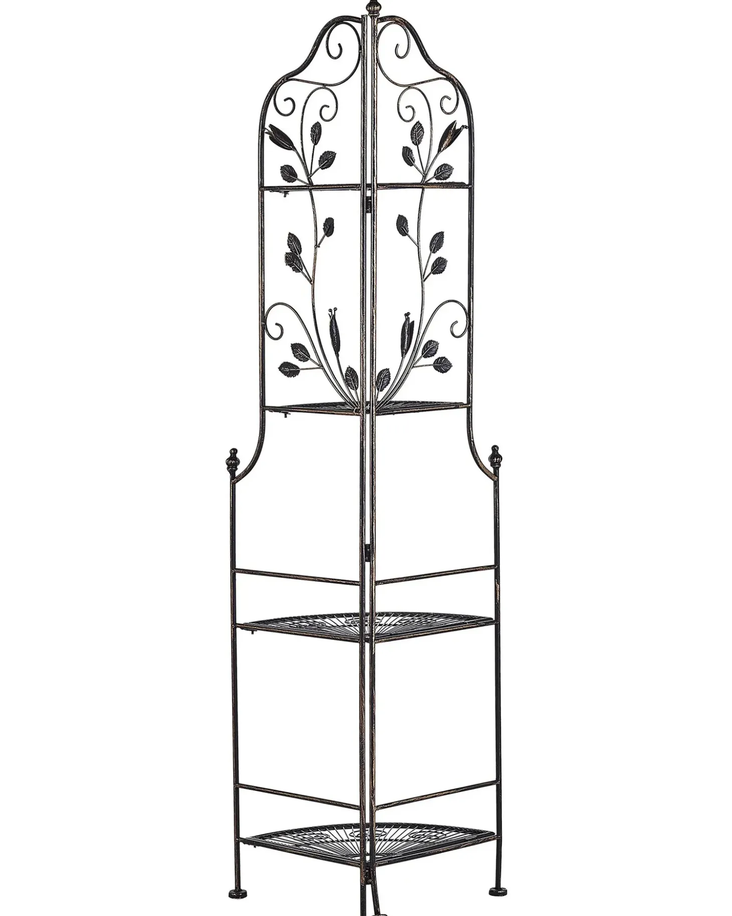 Hjørnereol SIDERNO Metal 158 cm 35 cm Sort