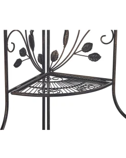 Hjørnereol SIDERNO Metal 158 cm 35 cm Sort