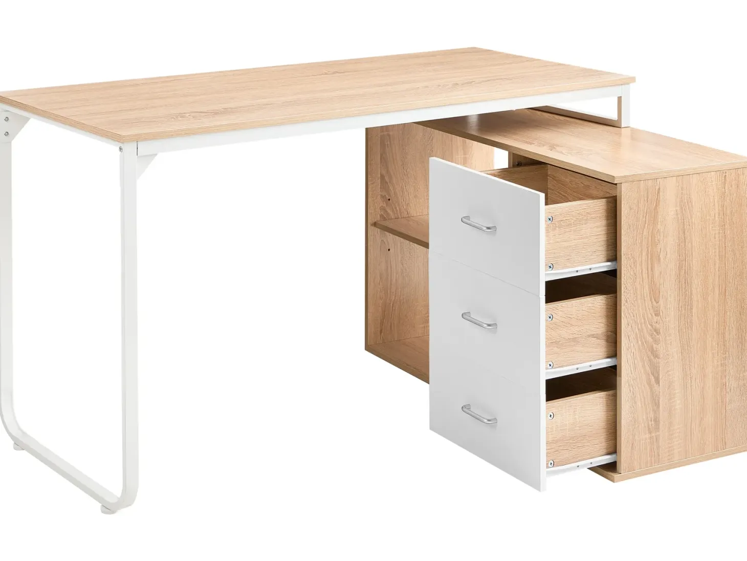 Hjørneskrivebord SOGNE Lysebrun 140 cm 100 cm