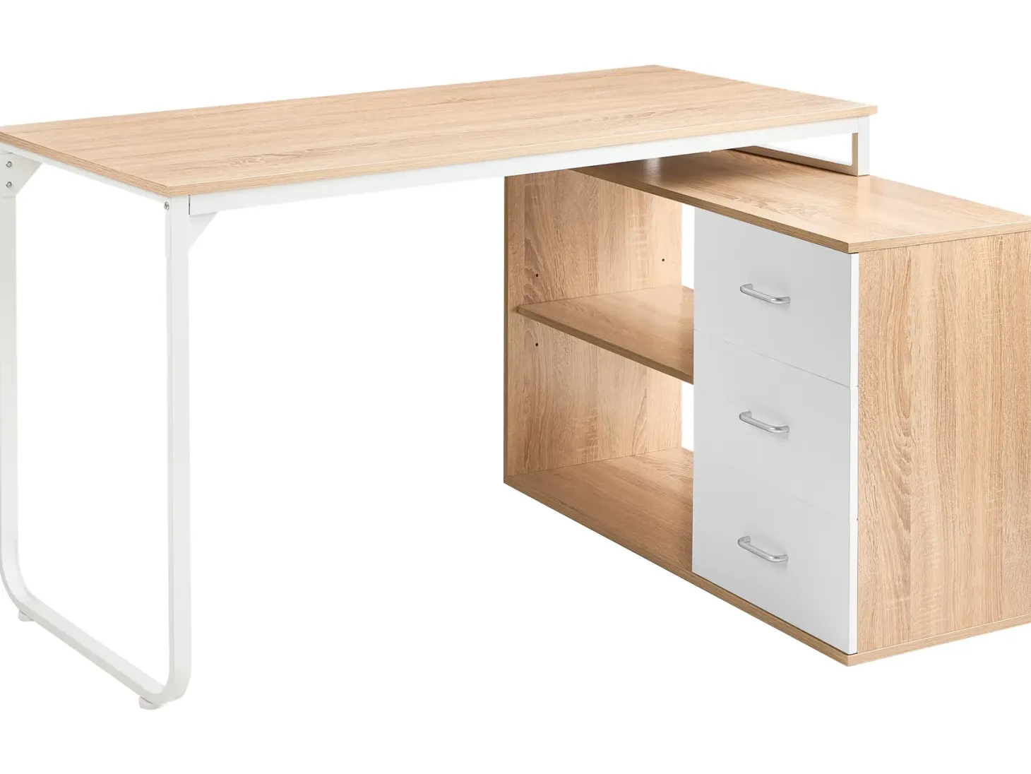 Hjørneskrivebord SOGNE Lysebrun 140 cm 100 cm