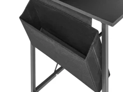 Hjørneskrivebord TACONY Sort 180 cm 140 cm med opbevaring