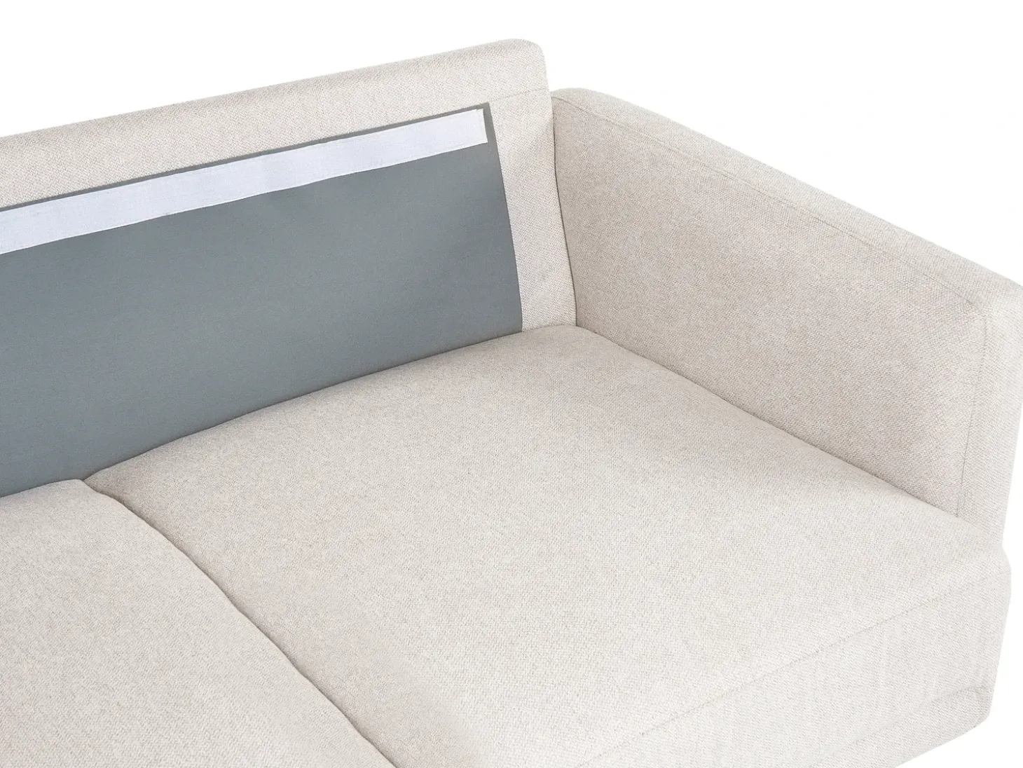 Hjørnesofa 2 personers BREDA Lys Beige Højrevendt