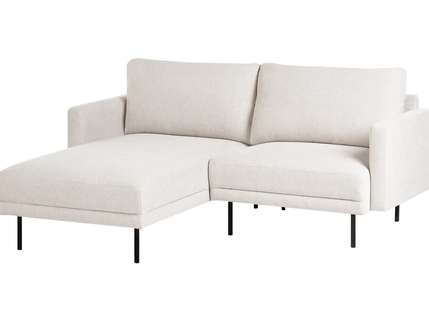 Hjørnesofa 2 personers BREDA Lys Beige Højrevendt