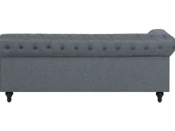 Hjørnesofa 6 personers CHESTERFIELD Grå Venstrevendt