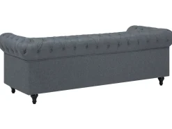 Hjørnesofa 6 personers CHESTERFIELD Grå Venstrevendt