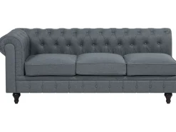 Hjørnesofa 6 personers CHESTERFIELD Grå Venstrevendt