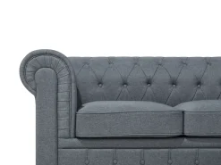 Hjørnesofa 6 personers CHESTERFIELD Grå Højrevendt