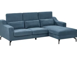 Hjørnesofa 4 personers GLOSLI Navy Blå Venstrevendt