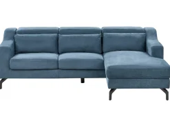 Hjørnesofa 4 personers GLOSLI Navy Blå Venstrevendt