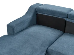 Hjørnesofa 4 personers GLOSLI Navy Blå Venstrevendt