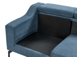Hjørnesofa 4 personers GLOSLI Navy Blå Venstrevendt