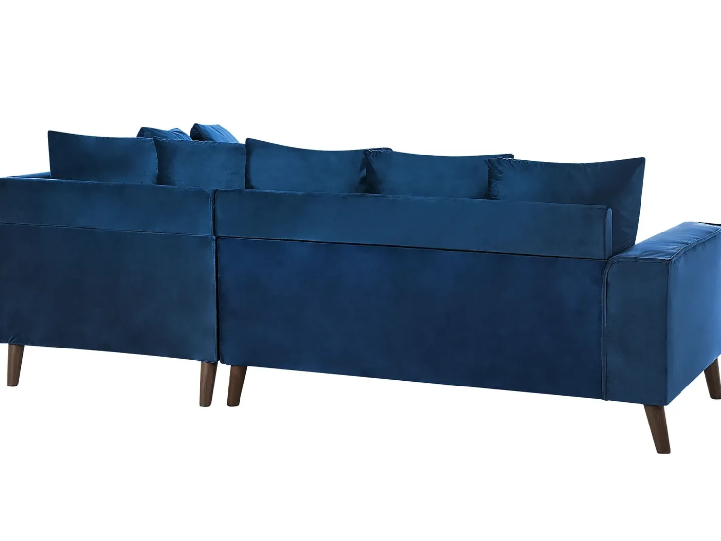 Hjørnesofa 3 personers GRENA Velour Navy Blå Venstrevendt