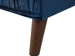 Hjørnesofa 3 personers GRENA Velour Navy Blå Venstrevendt