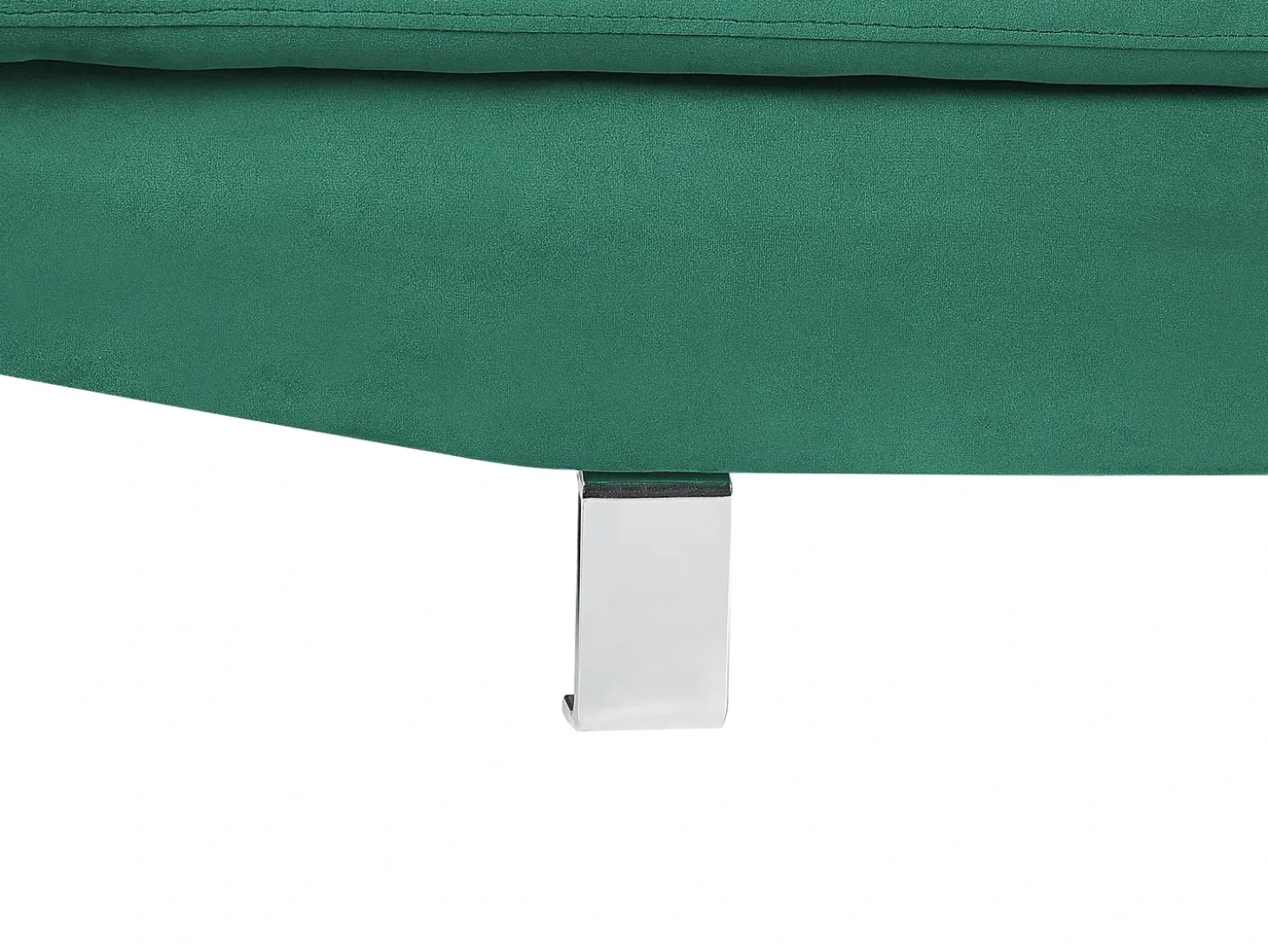 Hjørnesofa 5 personers NORREA Velour Smaragdgrøn Venstrevendt