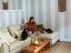 Hjørnesofa 4 personers OSLO Beige Højrevendt
