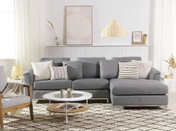 Hjørnesofa 4 personers OSLO Lysegrå Venstrevendt