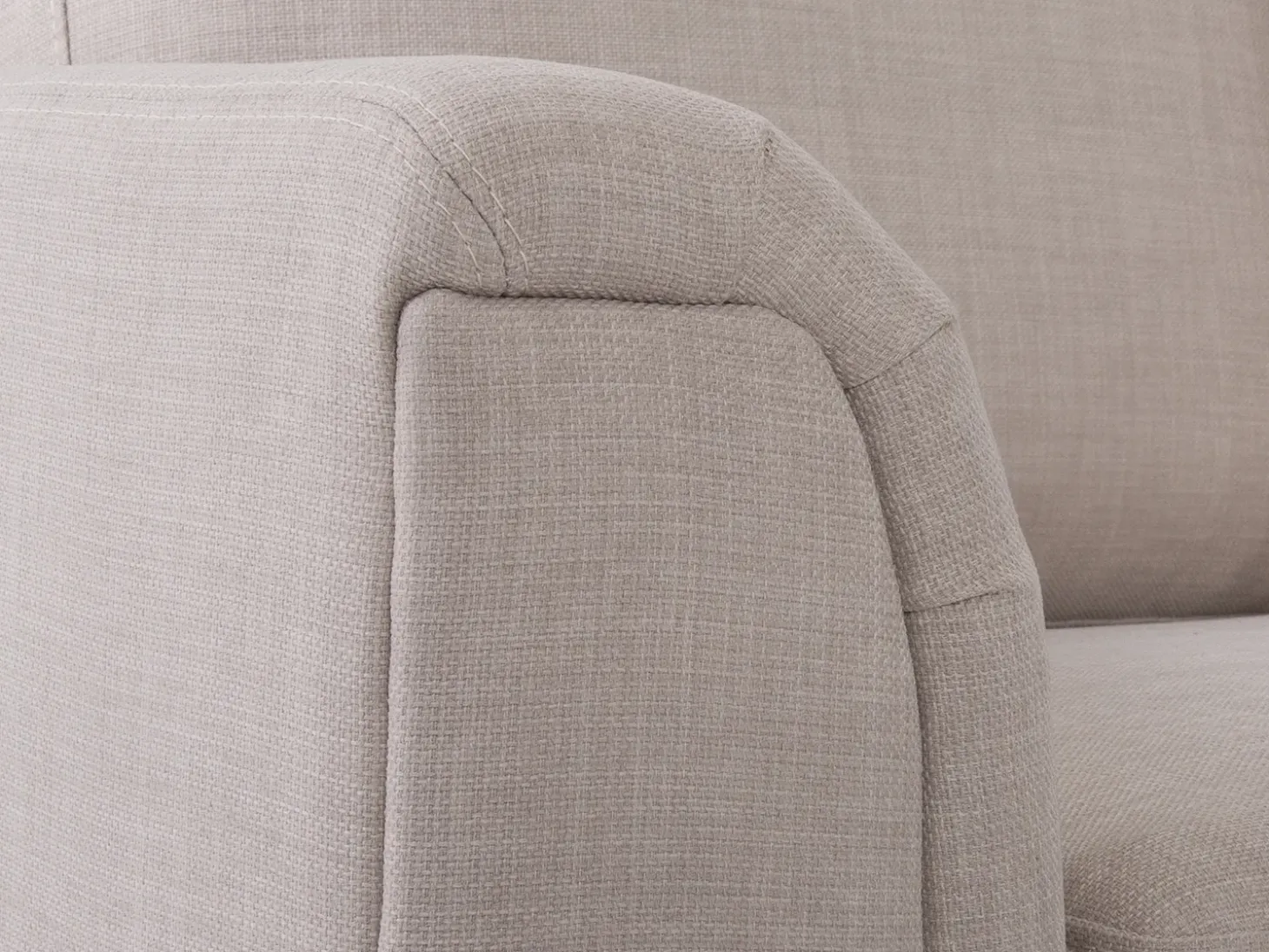 Hjørnesofa 4 personers OSLO Beige Venstrevendt