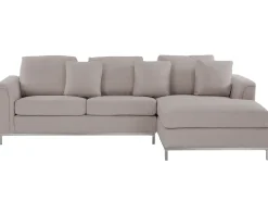Hjørnesofa 4 personers OSLO Beige Venstrevendt