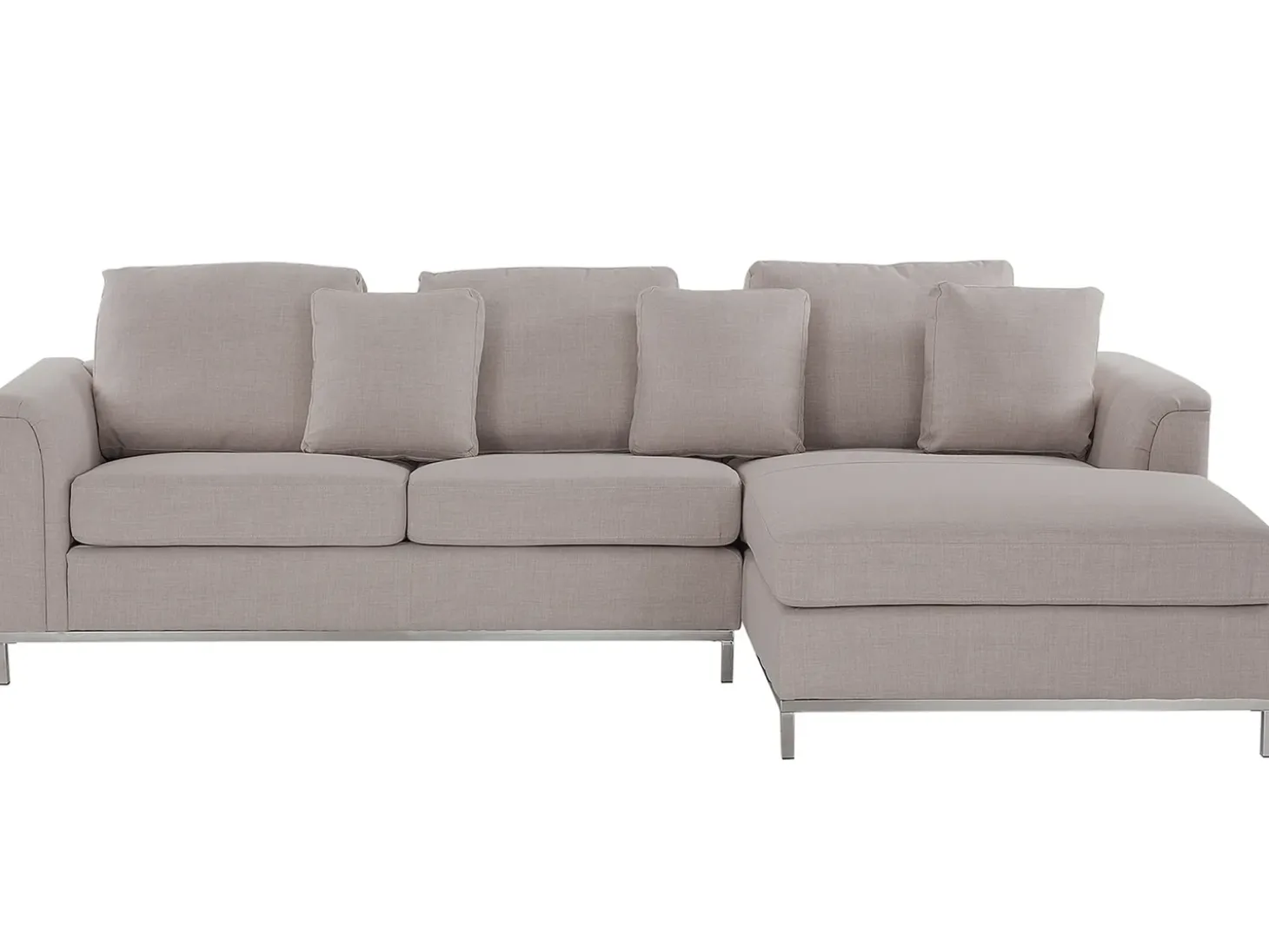 Hjørnesofa 4 personers OSLO Beige Venstrevendt
