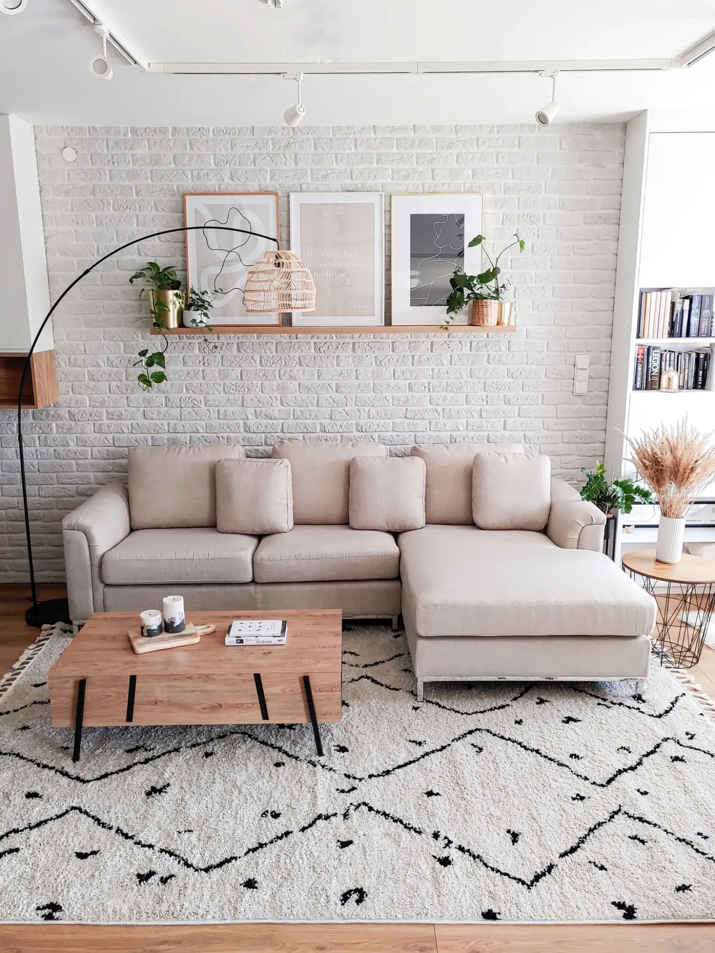 Hjørnesofa 4 personers OSLO Beige Venstrevendt