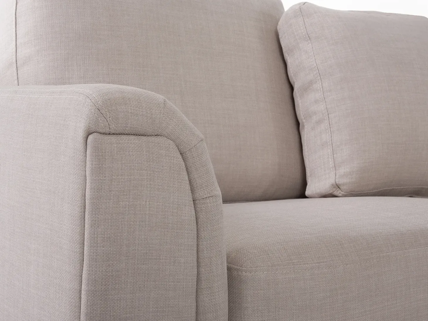 Hjørnesofa 4 personers OSLO Beige Venstrevendt