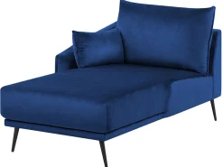 Hjørnesofa 3 personers VARDE Velour Navy Blå Højrevendt