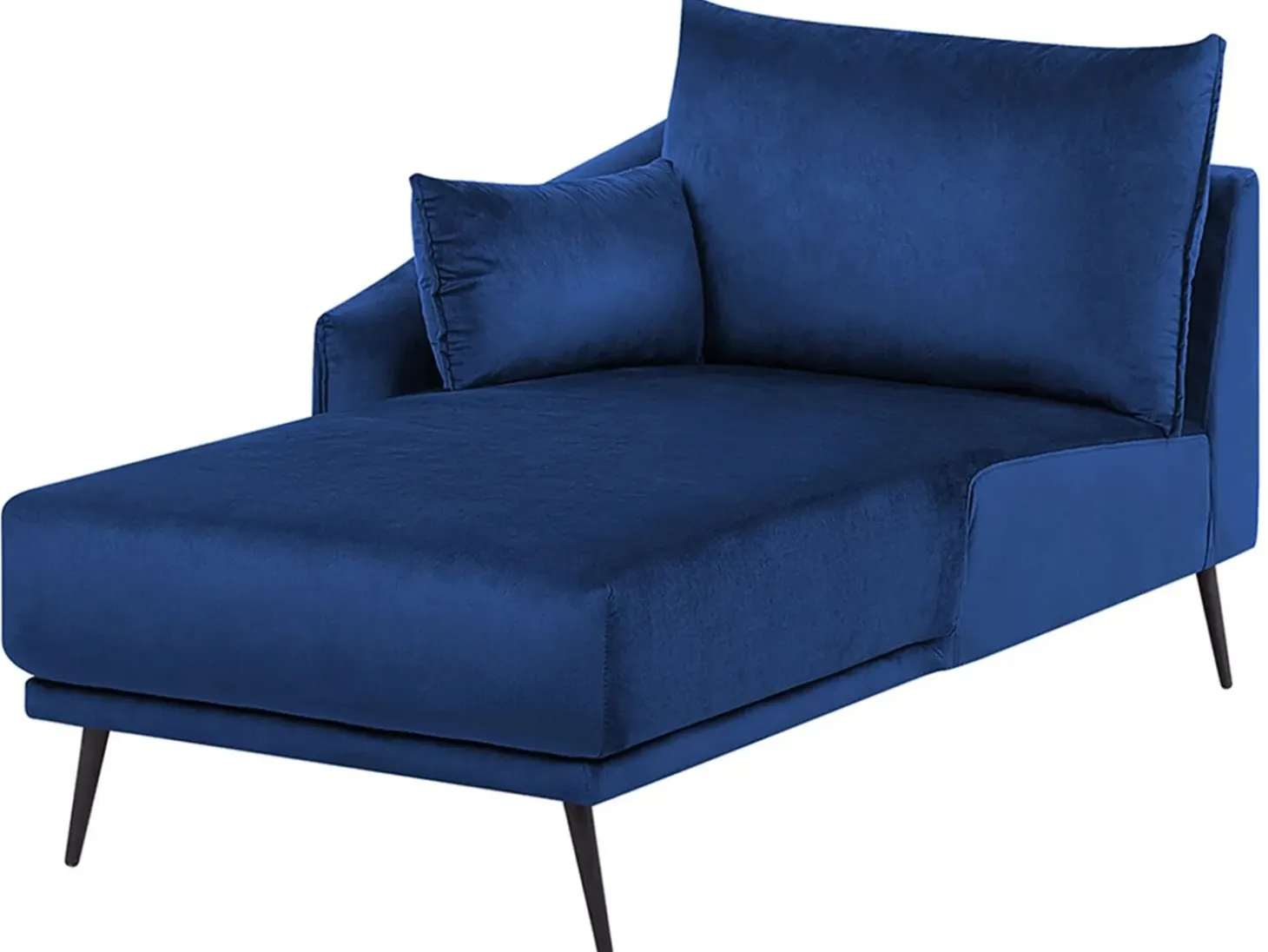 Hjørnesofa 3 personers VARDE Velour Navy Blå Højrevendt