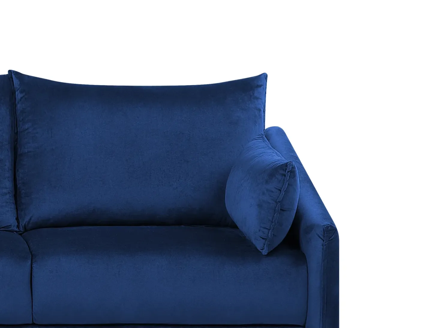 Hjørnesofa 3 personers VARDE Velour Navy Blå Højrevendt