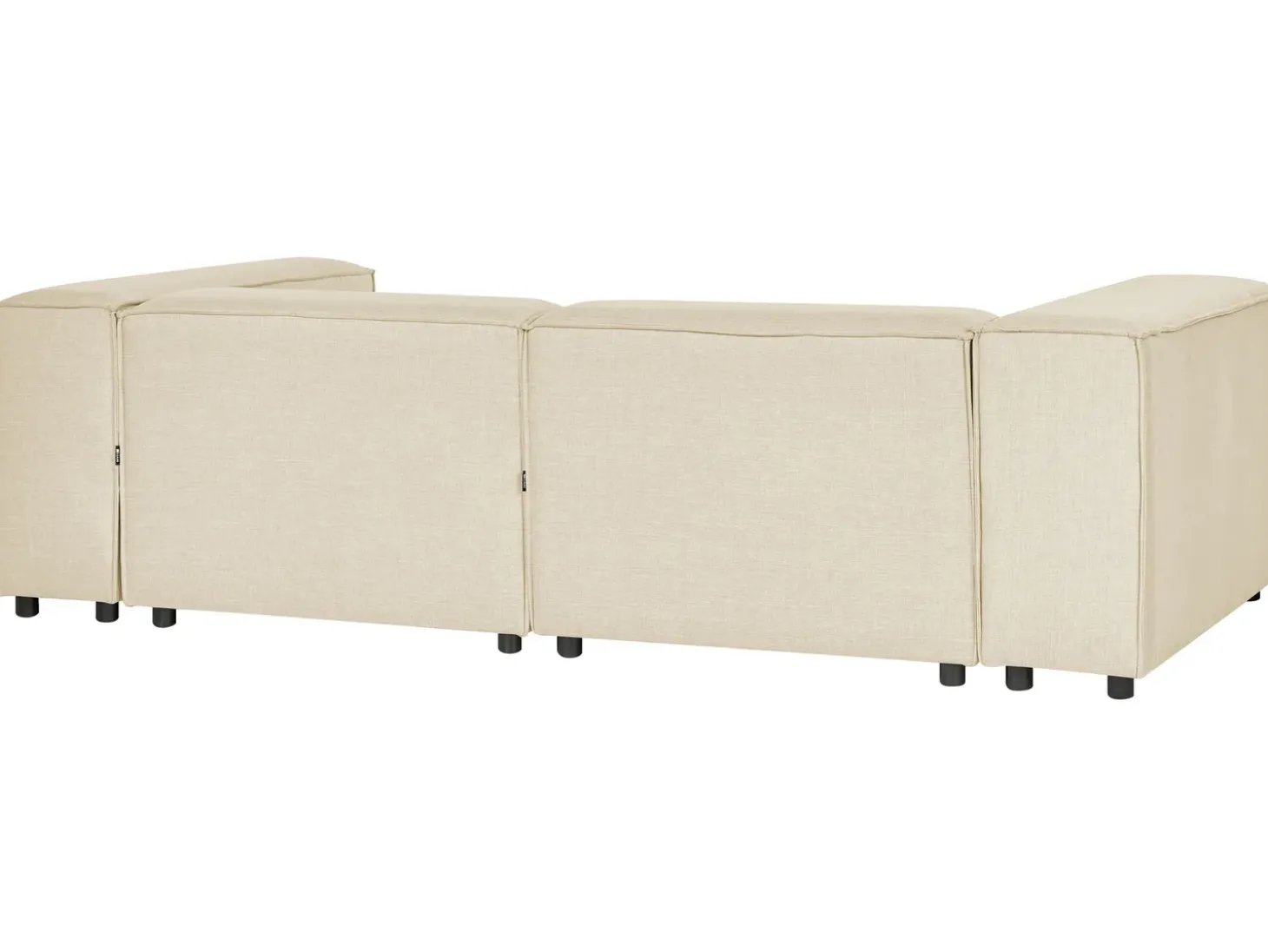 Hjørnesofa modul 2 personers APRICA Kunstlinned Beige Højrevendt