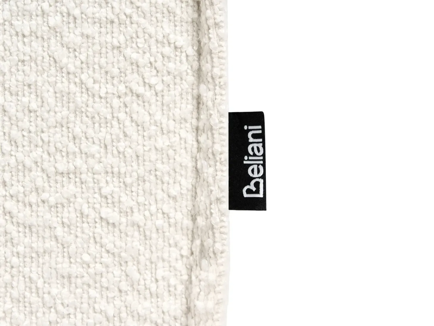 Hjørnesofa KOLDING Boucle Lys Beige med fodskammel Venstrevendt