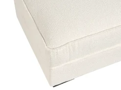 Hjørnesofa KOLDING Boucle Lys Beige med fodskammel Venstrevendt