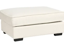 Hjørnesofa KOLDING Boucle Lys Beige med fodskammel Venstrevendt