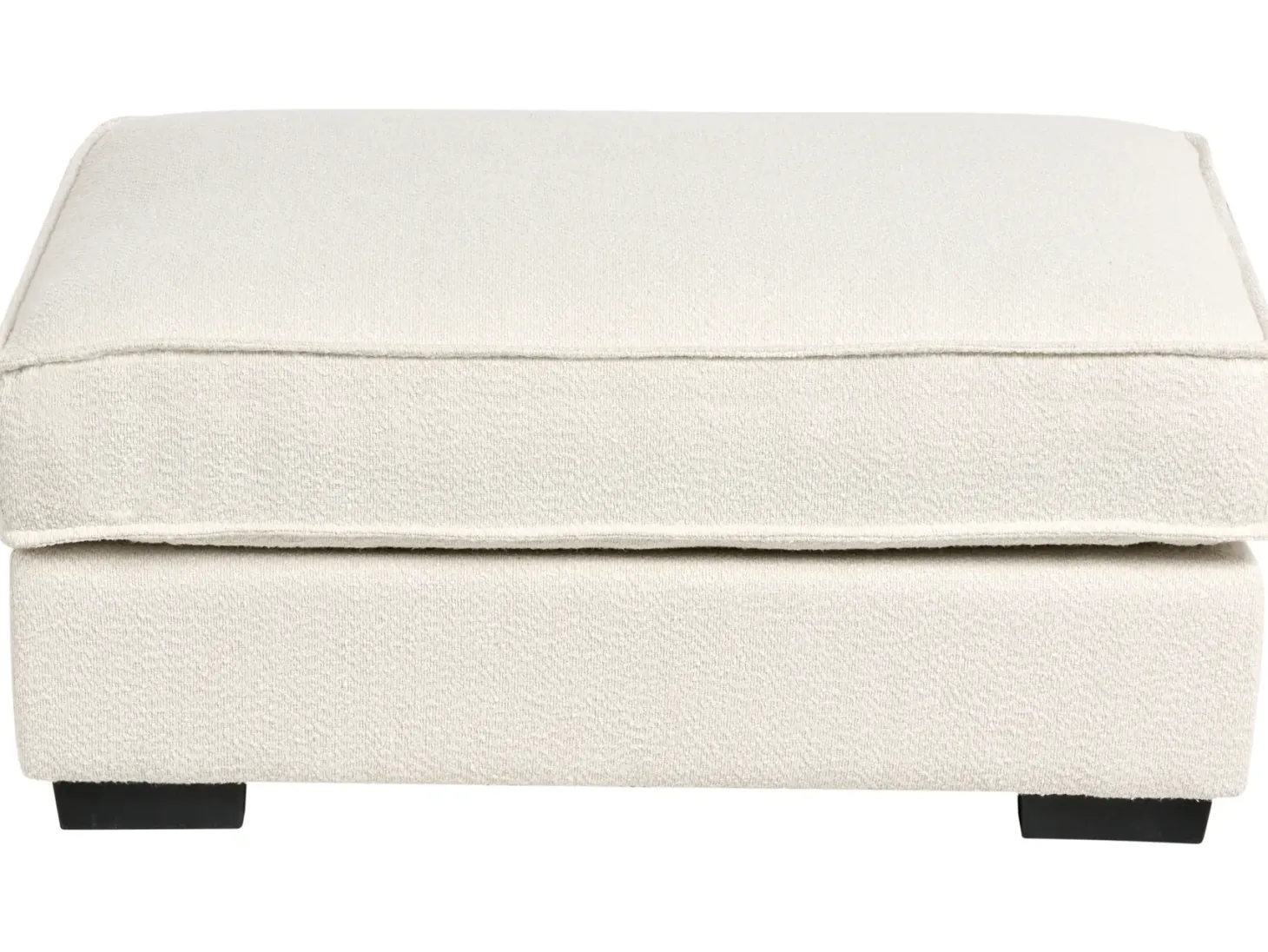Hjørnesofa KOLDING Boucle Lys Beige med fodskammel Venstrevendt