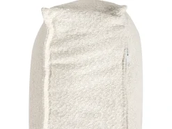 Hjørnesofa KOLDING Boucle Lys Beige med fodskammel Venstrevendt