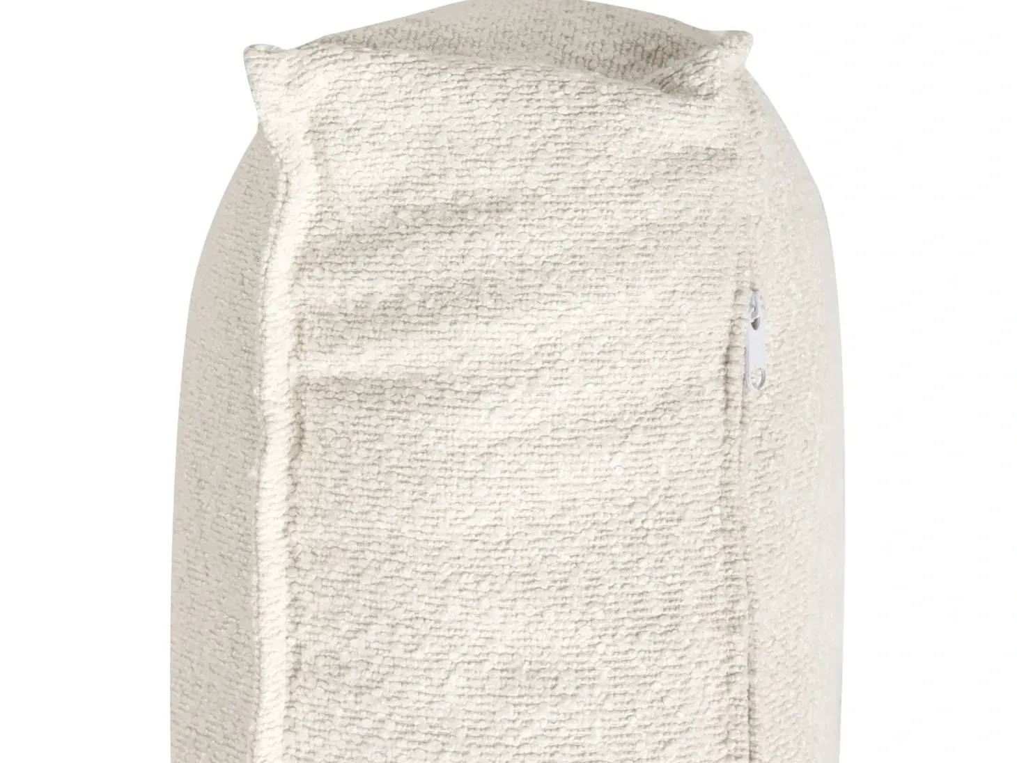Hjørnesofa KOLDING Boucle Lys Beige med fodskammel Venstrevendt