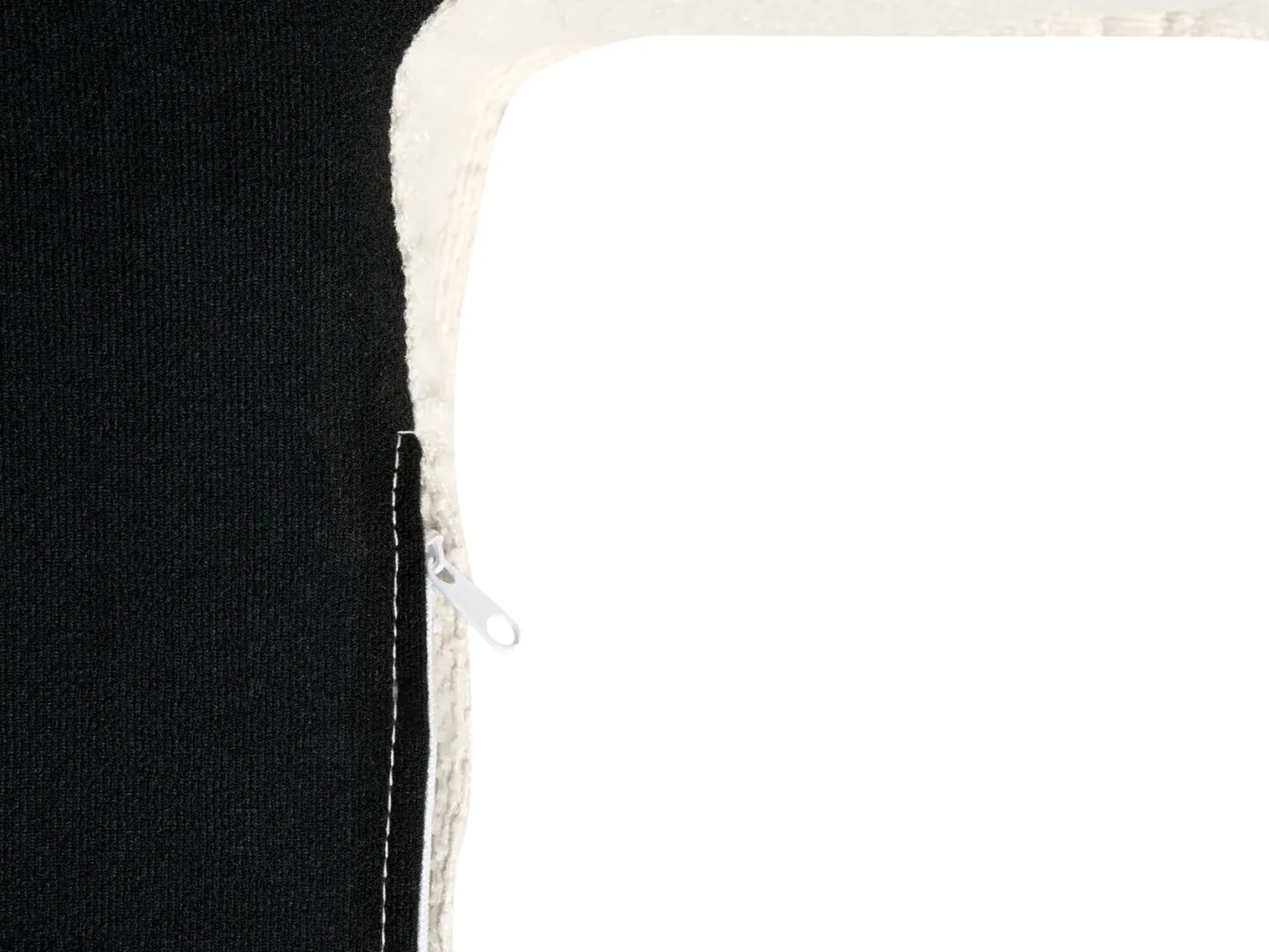 Hjørnesofa KOLDING Boucle Lys Beige med fodskammel Venstrevendt