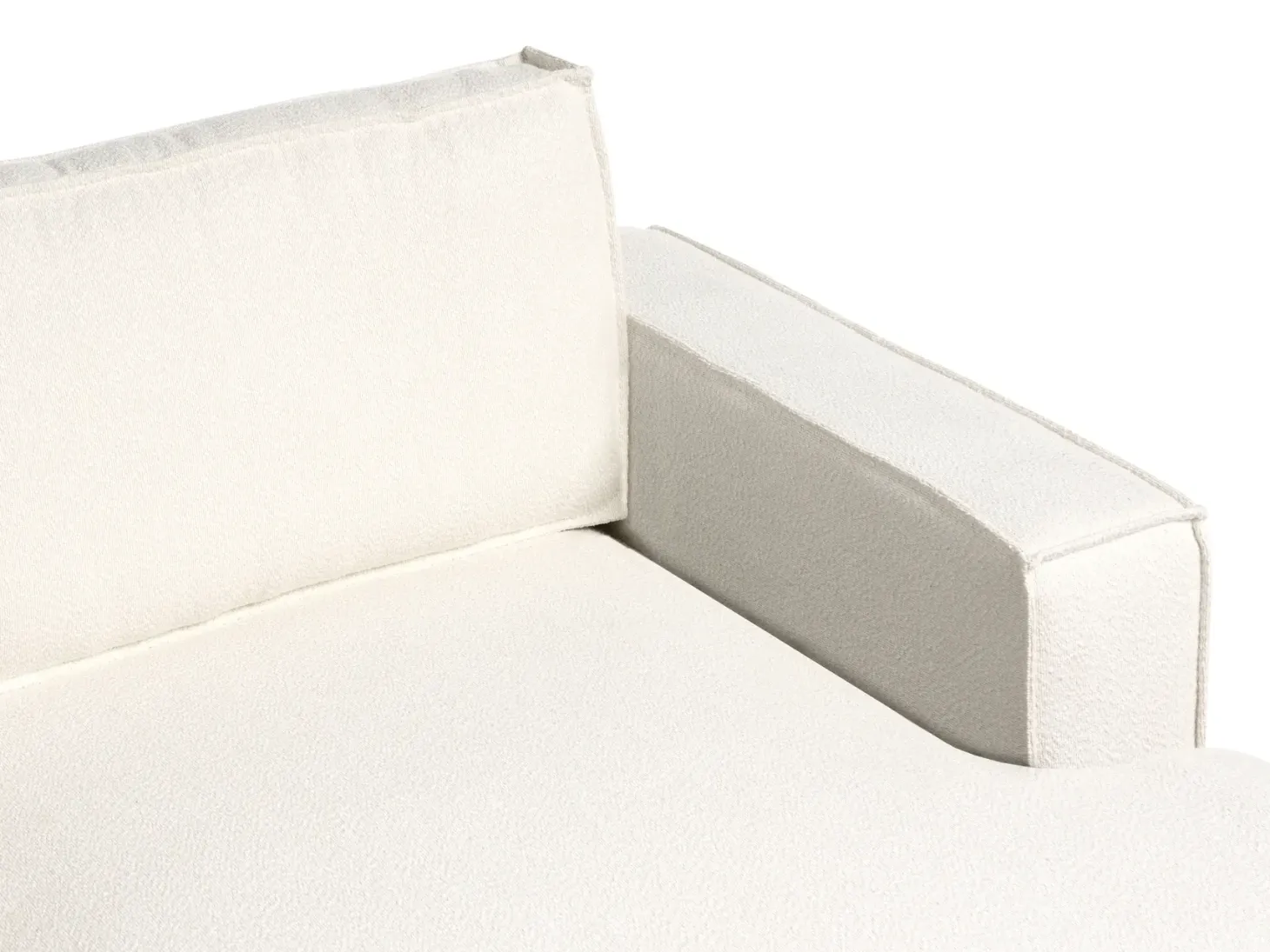 Hjørnesofa KOLDING Boucle Lys Beige Venstrevendt