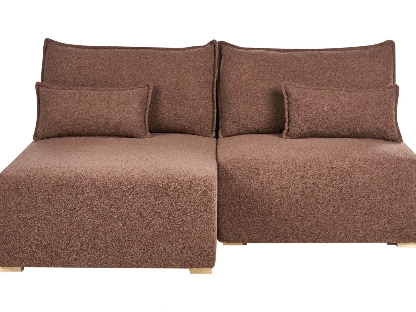 Hjørnesofa modul NERBO Boucle Brun Højrevendt