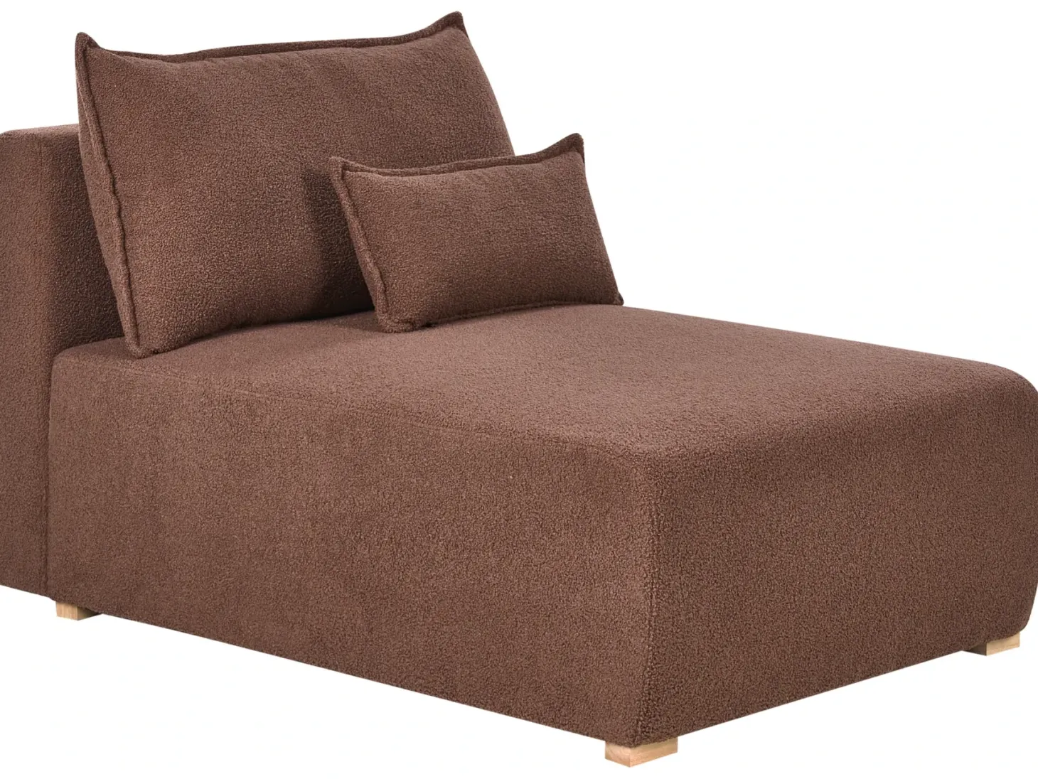 Hjørnesofa modul NERBO Boucle Brun Højrevendt